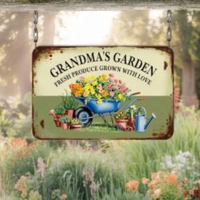 CIFbuy Grandma's Garden Vintage Metal Sign Garden Grown With Love Wall Decor Farmhouse Sign Gift For Mom - TikTok, Temu Pick-up Service