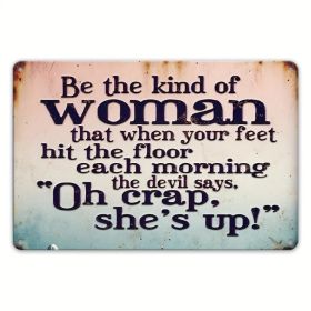 CIFbuy Sarcastic Retro Metal Tin Sign Creative Wall Decor Plaque Unique Decor For Women - TikTok, Temu Pick-up Service