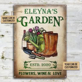 CIFbuy Personalized Gardening Flowers Love Metal Sign Plant Smiles Grow Love Vintage Garden Wall Decor - TikTok, Temu Pick-up Service