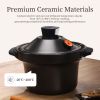 Joydeem 4 Quart Electric Stew Pot, 500W Multi-Functional Cooking Pot with Ceramic Inner, Soup, Porridge, Stew, Braise
