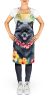 Pomeranian Luau Apron Cooking Kitchen Server Baking Crafts Gardening for Adult Women Men, Unisex, Large, Multicolor