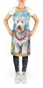Old English Sheepdog Luau Apron Cooking Kitchen Server Baking Crafts Gardening for Adult Women Men, Unisex, Large, Multicolor
