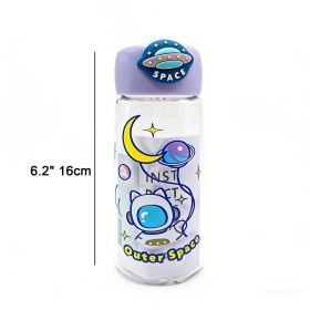 Astronaut Cat Plastic Bottle 400ml-Purple (Option: 6926398660098)