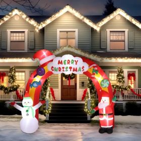 Halloween Outdoor Decorations, Blow Up Yard Decorations, Built-in LED Lights DÃ©cor For Indoor Home Party Garden Lawn Store, 5.9FT Pumpkin Ghost (Option: SantaArchaway)