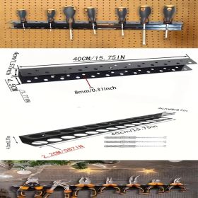 Heavy-Gauge Metal Wall Tool Panel With Mounting Kit - Workshop Organizer For Pliers/Screwdrivers, Wall Storage System Heavy-Gauge Steel Wall Tool Pane (Option: 2pcsstyleAB)