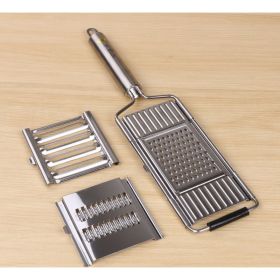 Stainless Steel Grater, Vegetable And Fruit Slicer, Peeler (Option: Stainless steel)