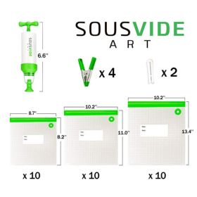 Vacuum composite packaging bag (Option: Green-17 piece set)