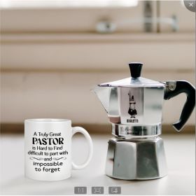 Ceramic Coffee Cup (Option: White pastor gift)