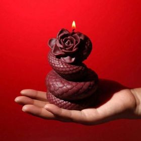 Premium Quality Soothing Fragrance Aromatherapy Candles. Romantic Handmade Rose-Shaped Sculptures, Perfect For Home Party Ambiance Creation & Heartfel (Option: Snake Rose)