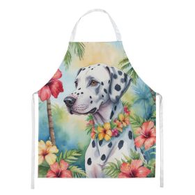 Dalmatian Luau Apron Cooking Kitchen Server Baking Crafts Gardening for Adult Women Men, Unisex, Large, Multicolor (Default: Default)