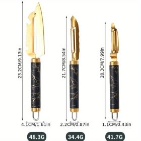 Professional Multi-Peeler Set - Vegetable/Fish/Corn Tool with Non-Slip Grip (Quantity: 3pc fruit and vegetable peeler)