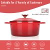 Dutch Oven,Dutch Oven Pot with Lid,3 QT Enamel Dutch Ovens with Dual Handles,Cast Iron Pot for Braiser,Cooking,Gifts for Family